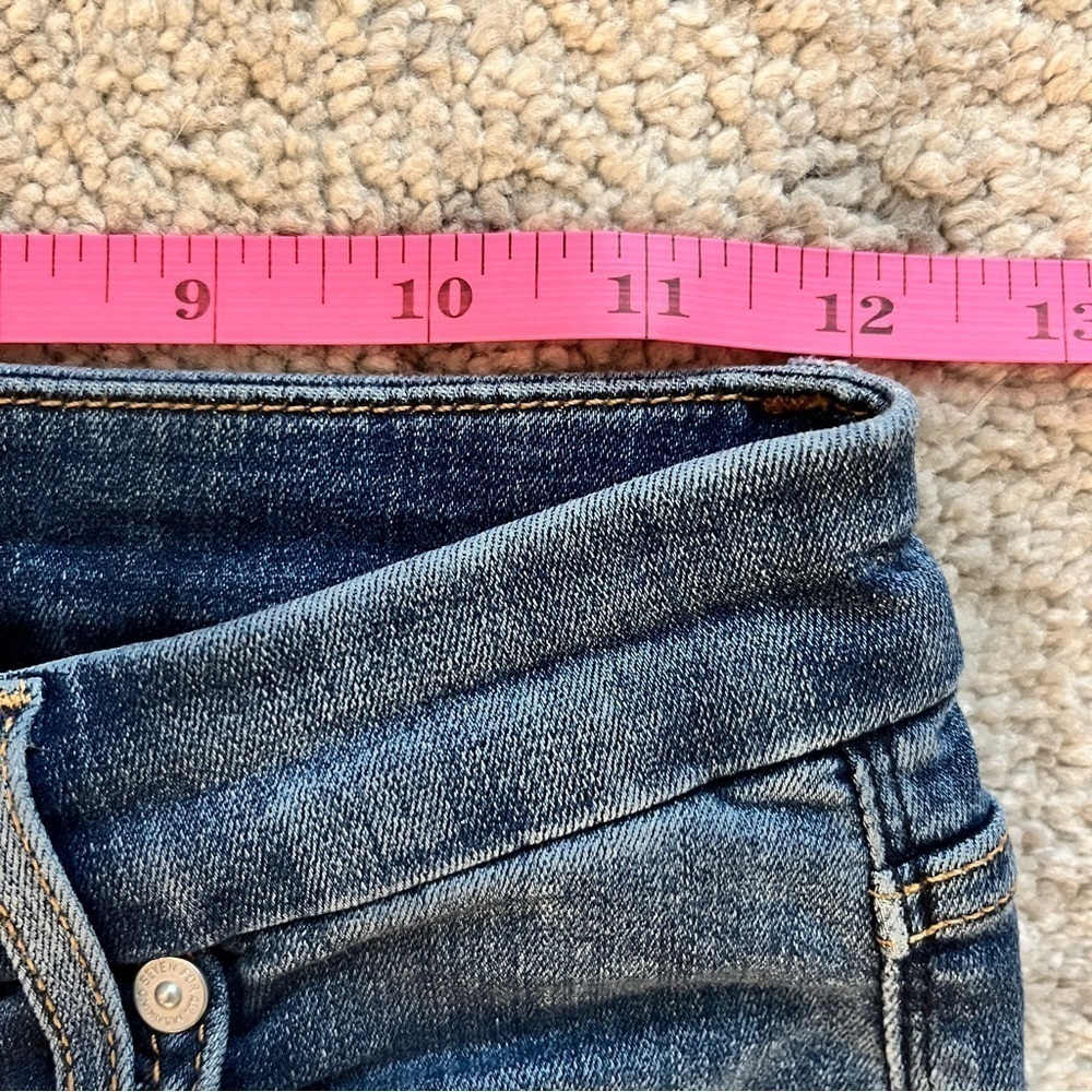 7 For All Mankind Kimmie Straight Leg Mid Rise Jeans, Medium Blue Wash - Size 25 - Picture 13 of 16